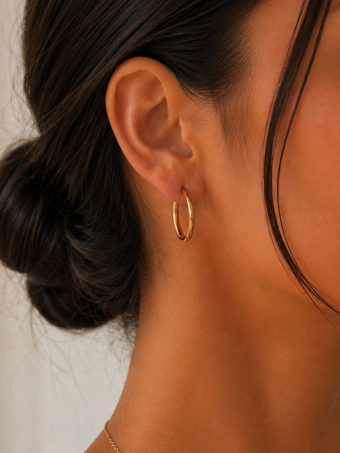 Créoles dorées 20mm/2mm
