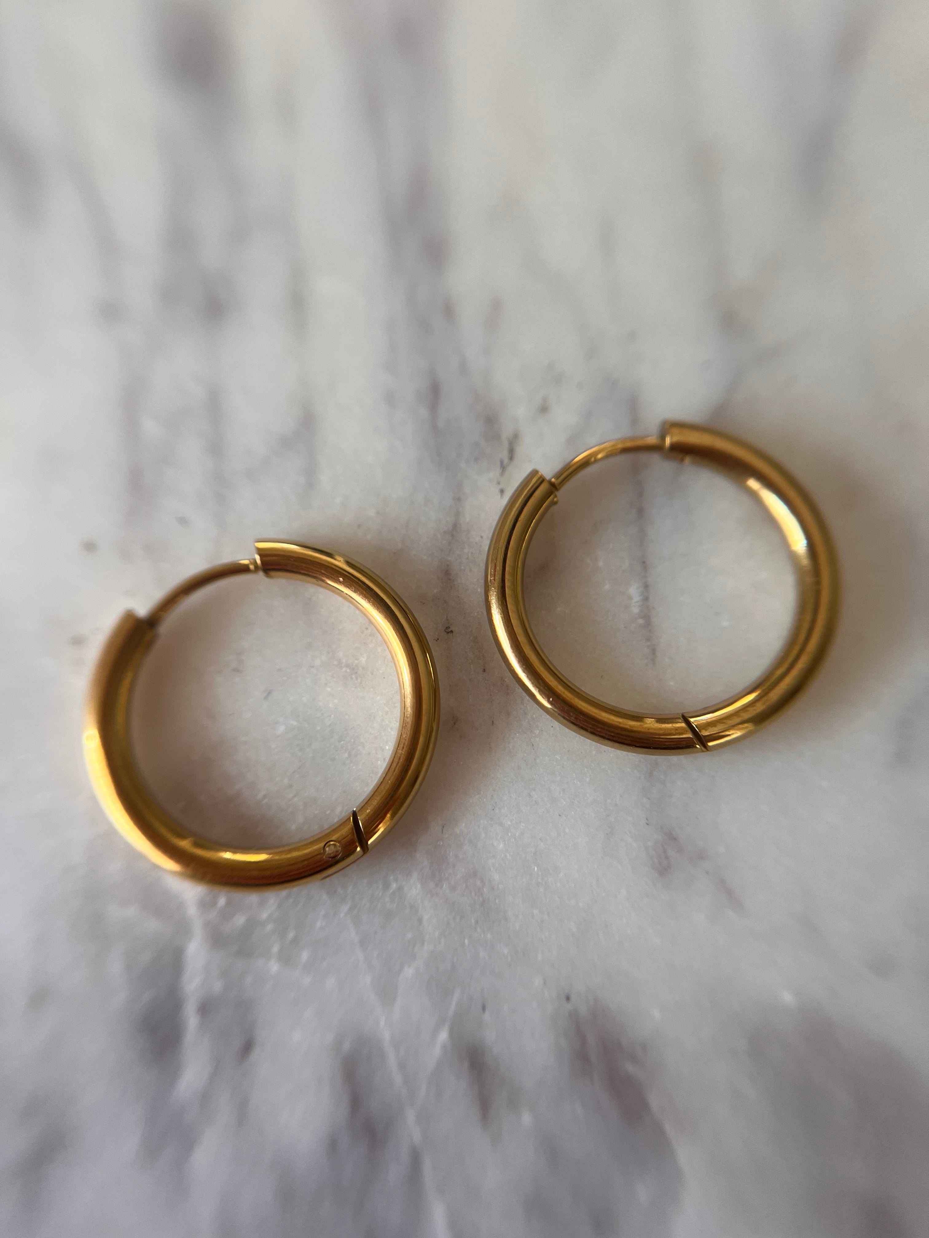 Créoles dorées 20mm/2mm
