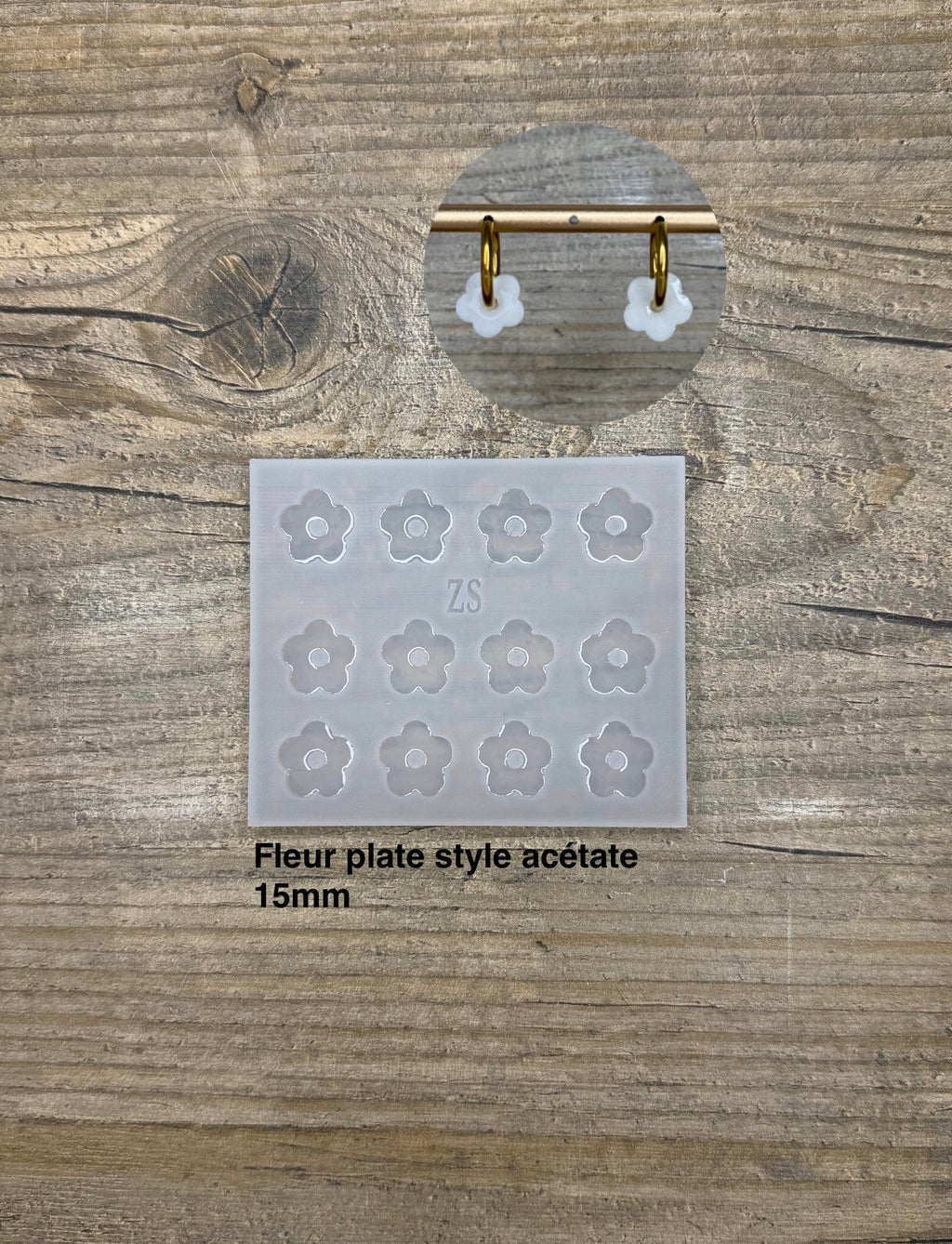 Moule Fleur Plate style acetate